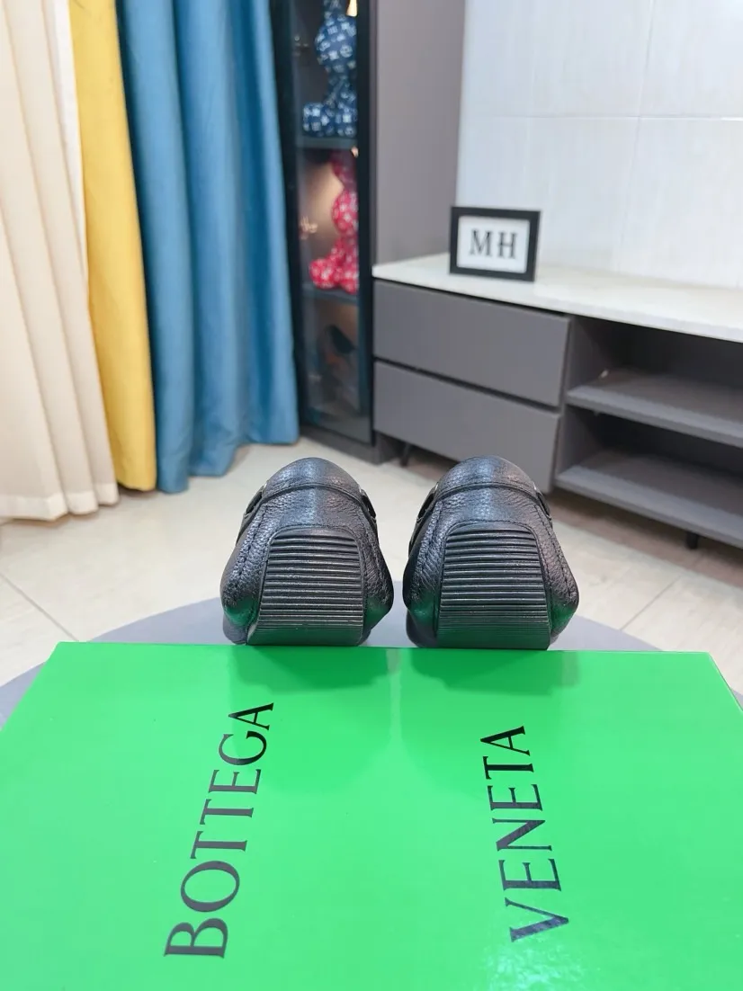 Ex-factory price 420🌹🌹【Super comfortable soft sole BV woven beanie shoes】Fashion hot style ⭐️⭐️⭐️BV Men's casual shoes 🎈High-quality cowhide upper, woven cowhide upper with metal buckle decoration, perfect fit, full of personality and fashionable charm, genuine leather lining ⚠️⚠️Flexible and lightweight outsole, fashionable and handsome, size: 38-44, 37+45 can be customized